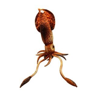 Squid Giant Realistic Stuffed Animal Plush Toy 32” Long Orange Spotted Fiesta